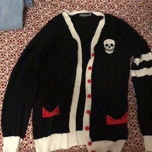 Black skull cardigan